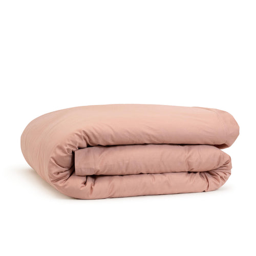 Clay Pink Edged Duvet Cover
