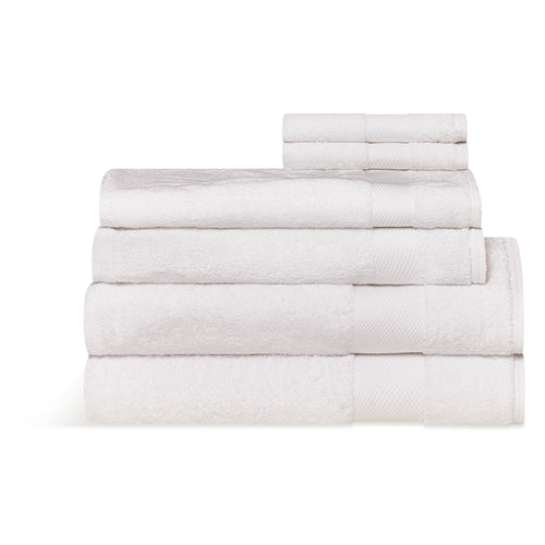 White Maxi Set Of Six Towels