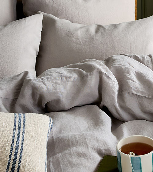 Dove Grey Natural Linen Bedding | Sustainably Sourced | Dip & Doze