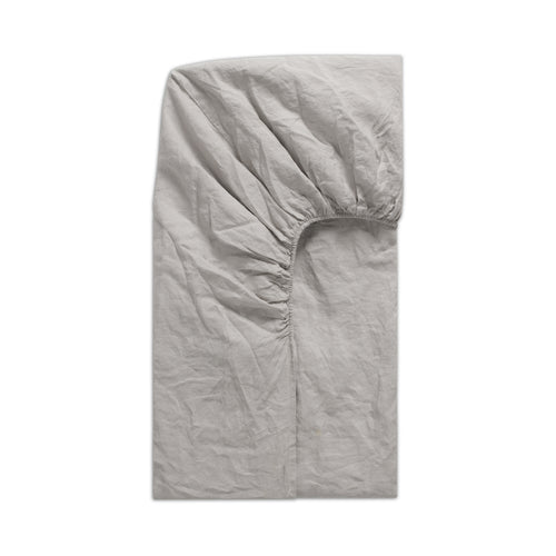 Dove Grey Linen Fitted Sheet