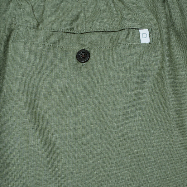 Men Olive Waffle Relax Fit Shorts