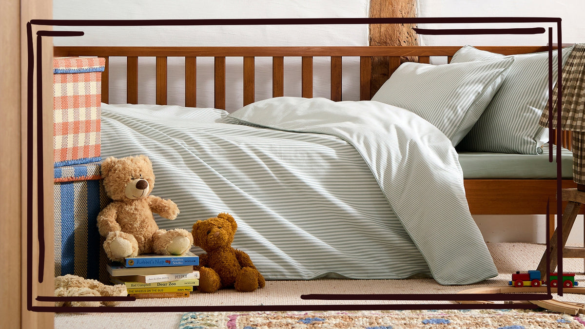 Toddler Striped Cot Bed Duvet Cover