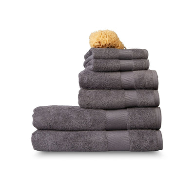 Fairtrade & 100% Organic Cotton Towel Set In Dark Slate Grey | Dip & Doze
