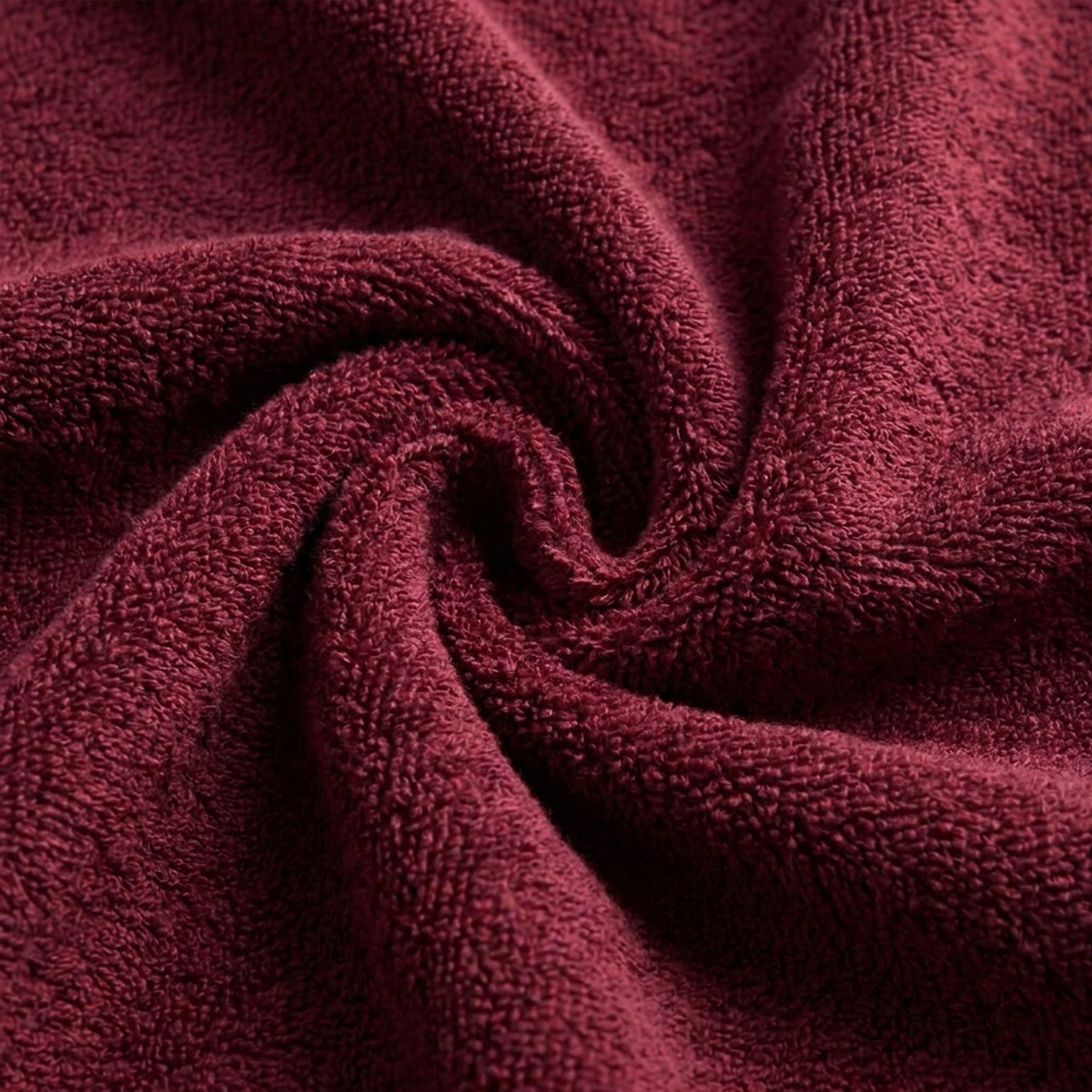 Berry Red Hooded Baby Towel with Ears