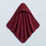 Berry Red Hooded Baby Towel with Ears