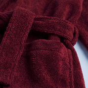 Berry Red Hooded Kids Towelling Robe