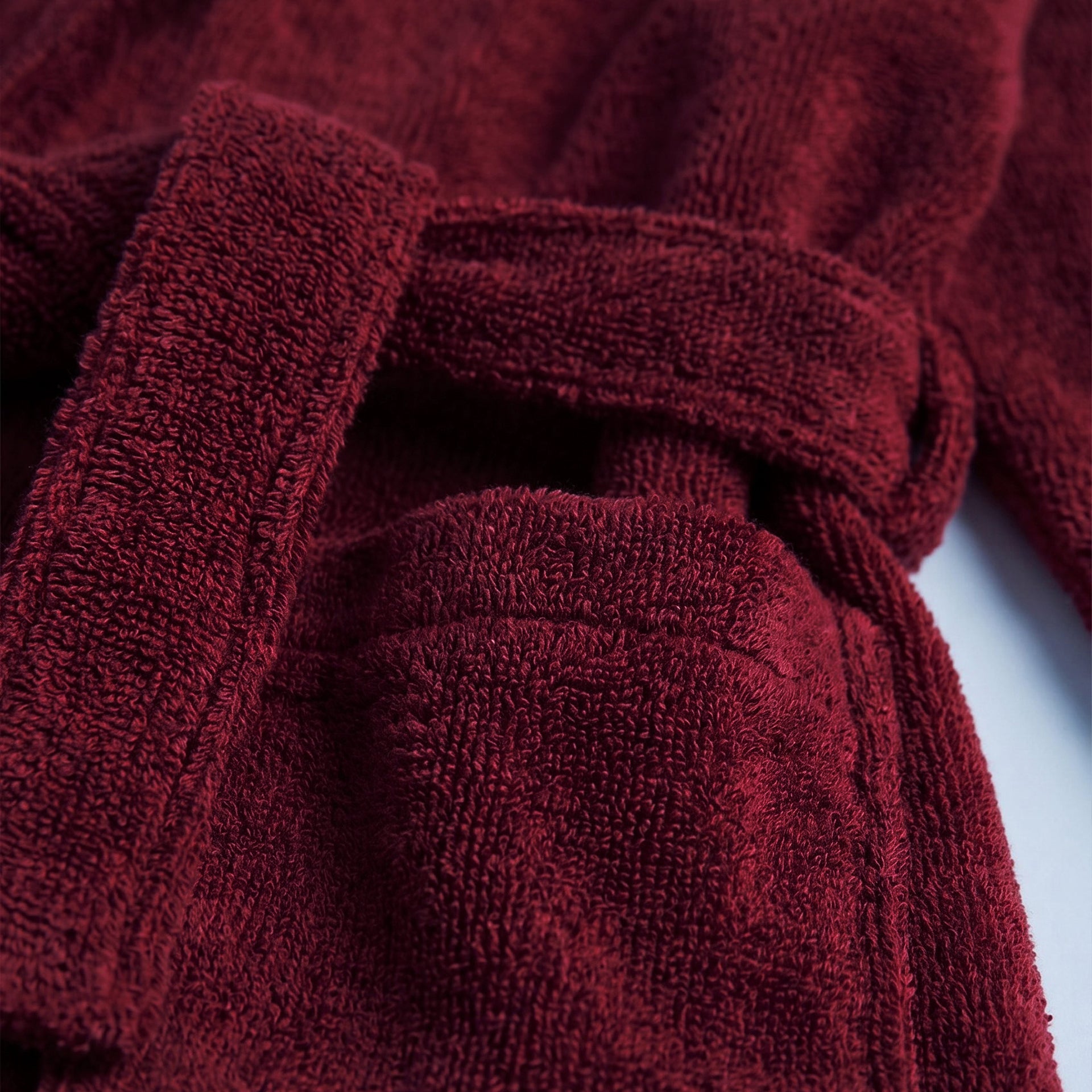 Berry Red Hooded Kids Towelling Robe