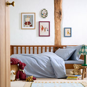 Sky Blue Toddler Cot Bed Set