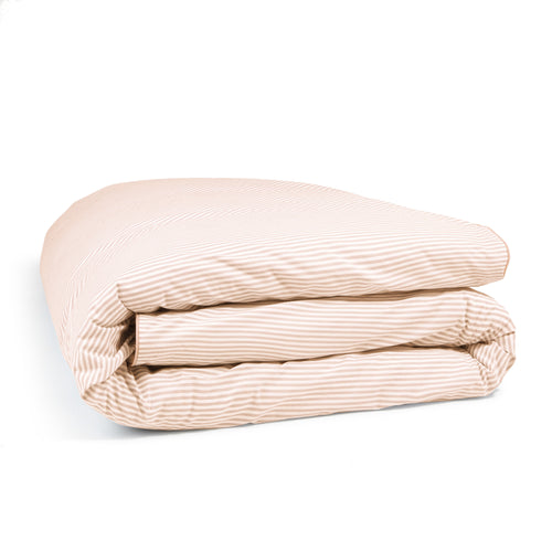 Clay Pink Striped Duvet Cover