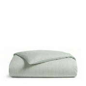 Sage Green Striped Toddler Cot Bed Duvet Cover