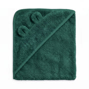 Fern Green Hooded Baby Towel with Ears