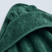 Fern Green Hooded Baby Towel with Ears