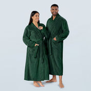 Fern Green Long Towelling Robe