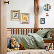 Sage Green Toddler Cot Bed Set
