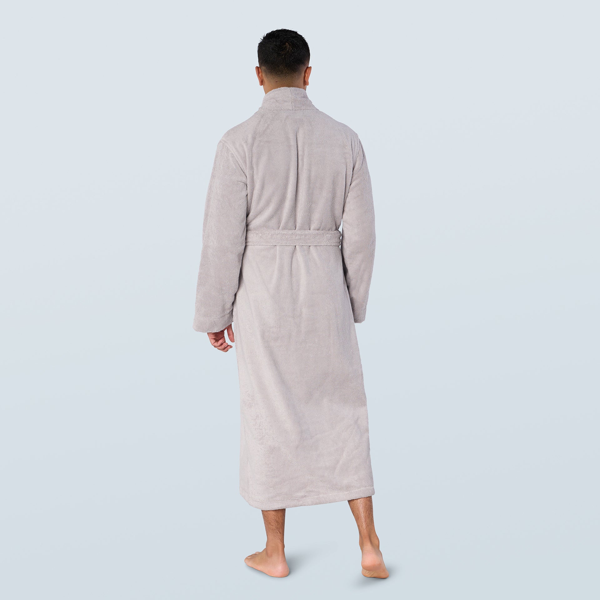 Grey Long Towelling Robe