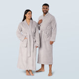 Grey Long Towelling Robe