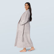Grey Long Towelling Robe
