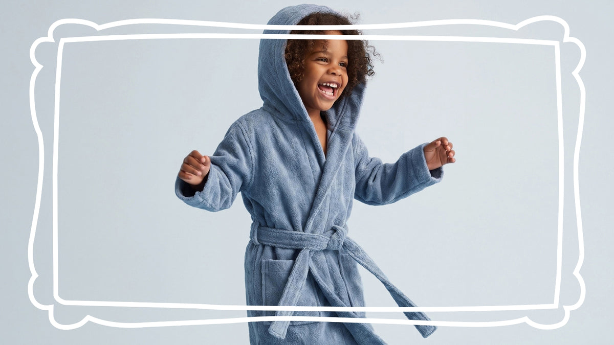 Hooded Kids Towelling Robe