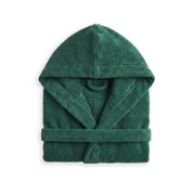 Fern Green Hooded Kids Towelling Robe