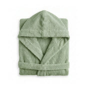 Sage Green Hooded Kids Towelling Robe