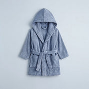 Ocean Blue Hooded Kids Towelling Robe