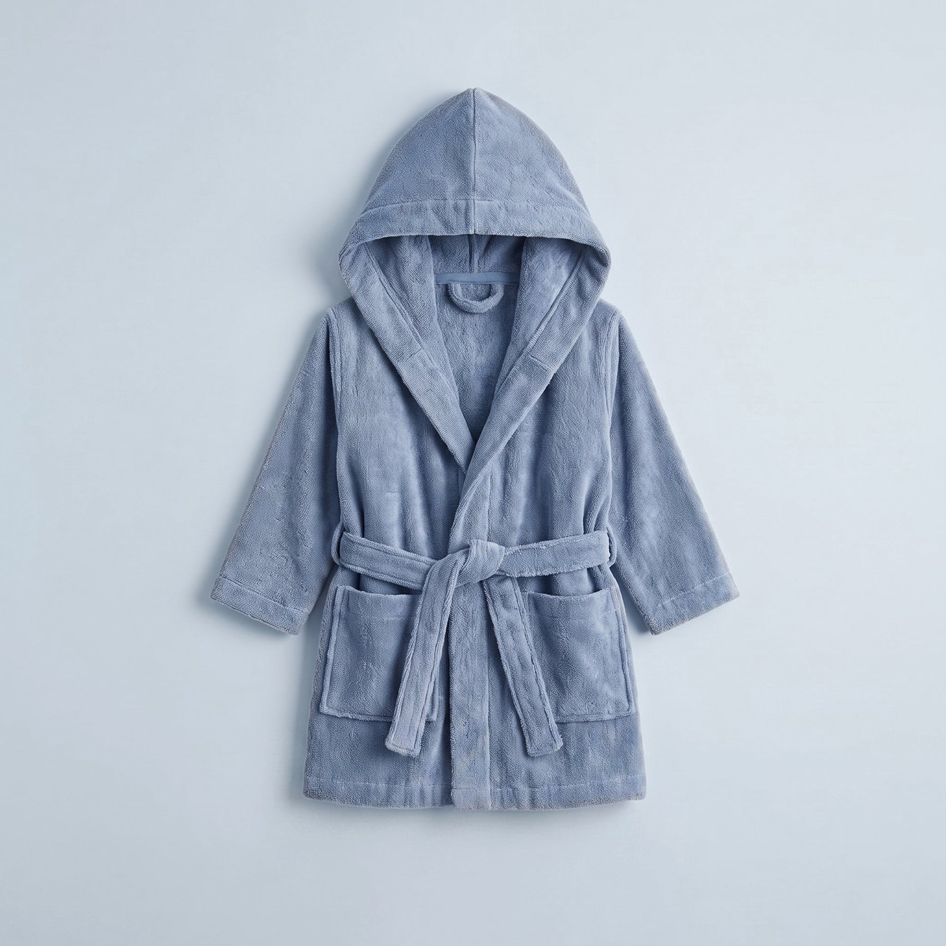 Ocean Blue Hooded Kids Towelling Robe