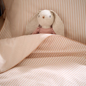Clay Pink Striped Toddler Cot Bed Set