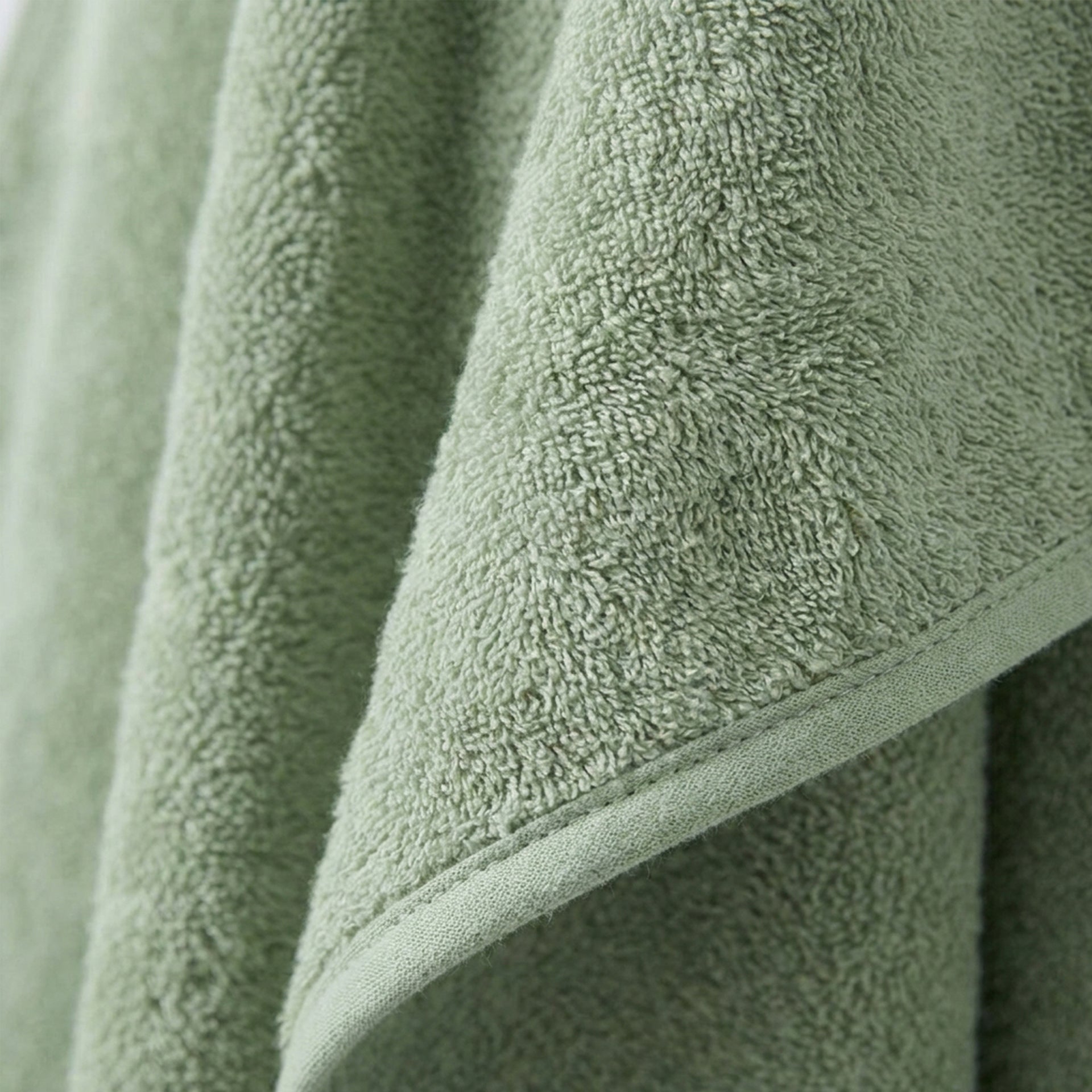 Sage Green Hooded Baby Towel with Ears