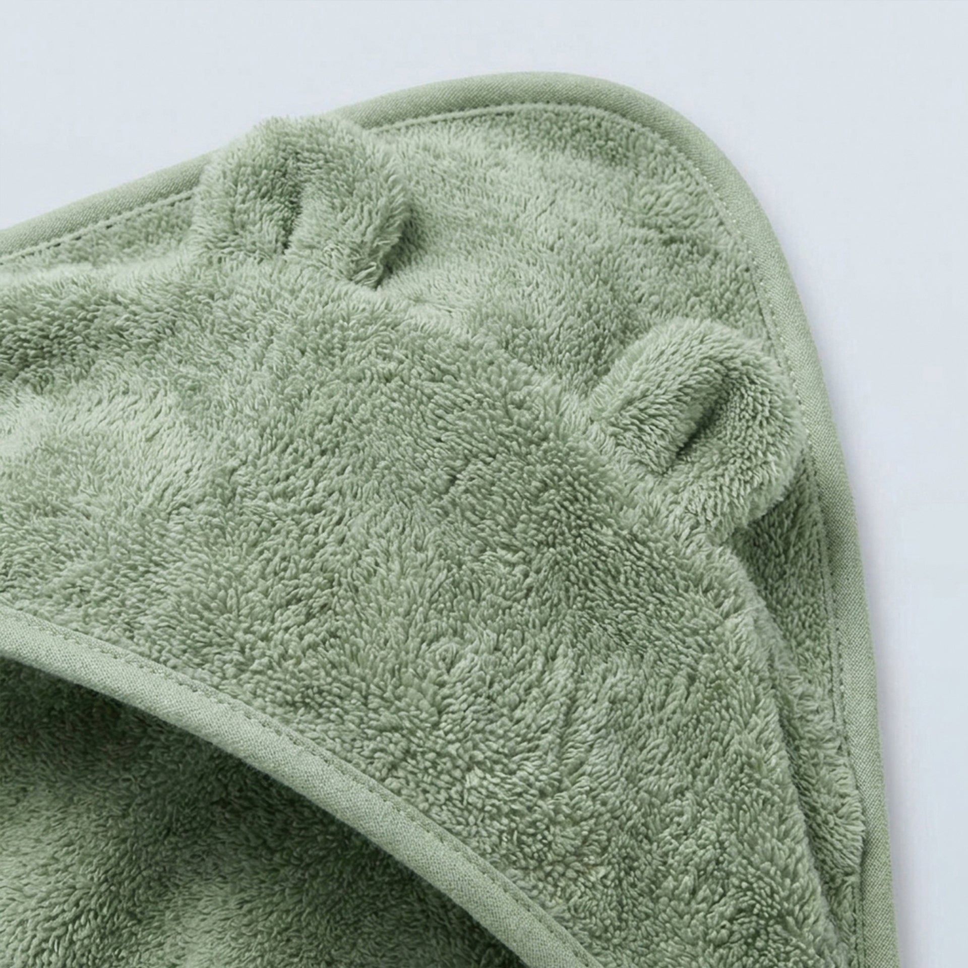 Sage Green Hooded Baby Towel with Ears