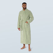 Sage Green Long Towelling Robe