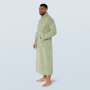 Sage Green Long Towelling Robe