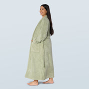 Sage Green Long Towelling Robe