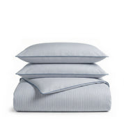 Sky Blue Striped Toddler Cot Bed Set