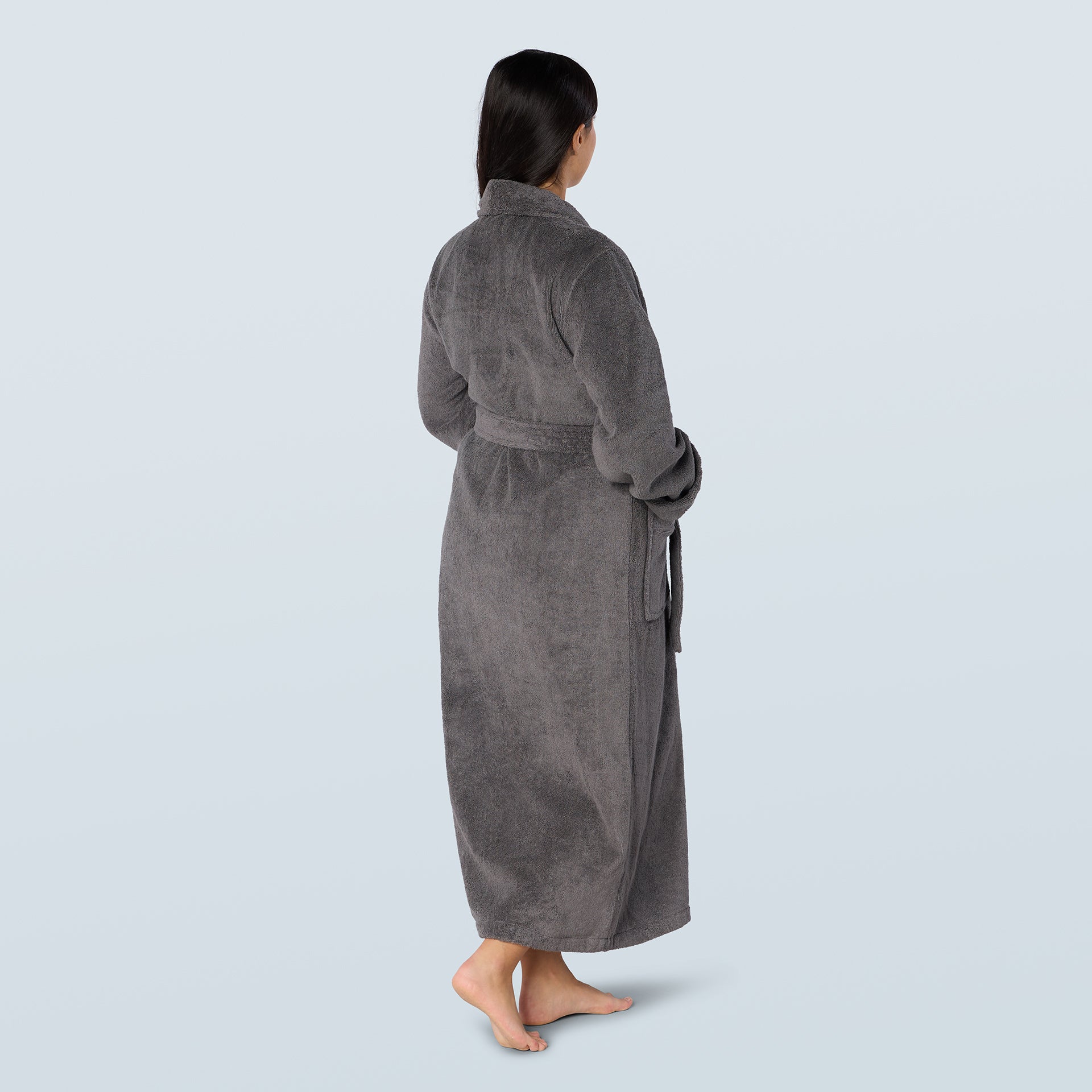 Slate Long Towelling Robe