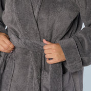 Slate Long Towelling Robe