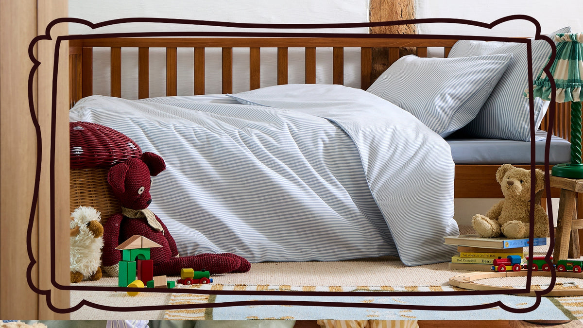 Toddler Striped Cot Bedding Set