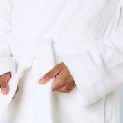 White Long Towelling Robe