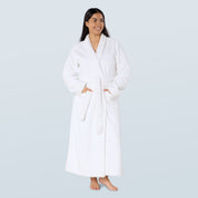 White Long Towelling Robe
