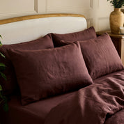 Cacao Linen Fitted Sheet
