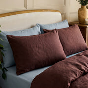 Sky Blue Linen Fitted Sheet
