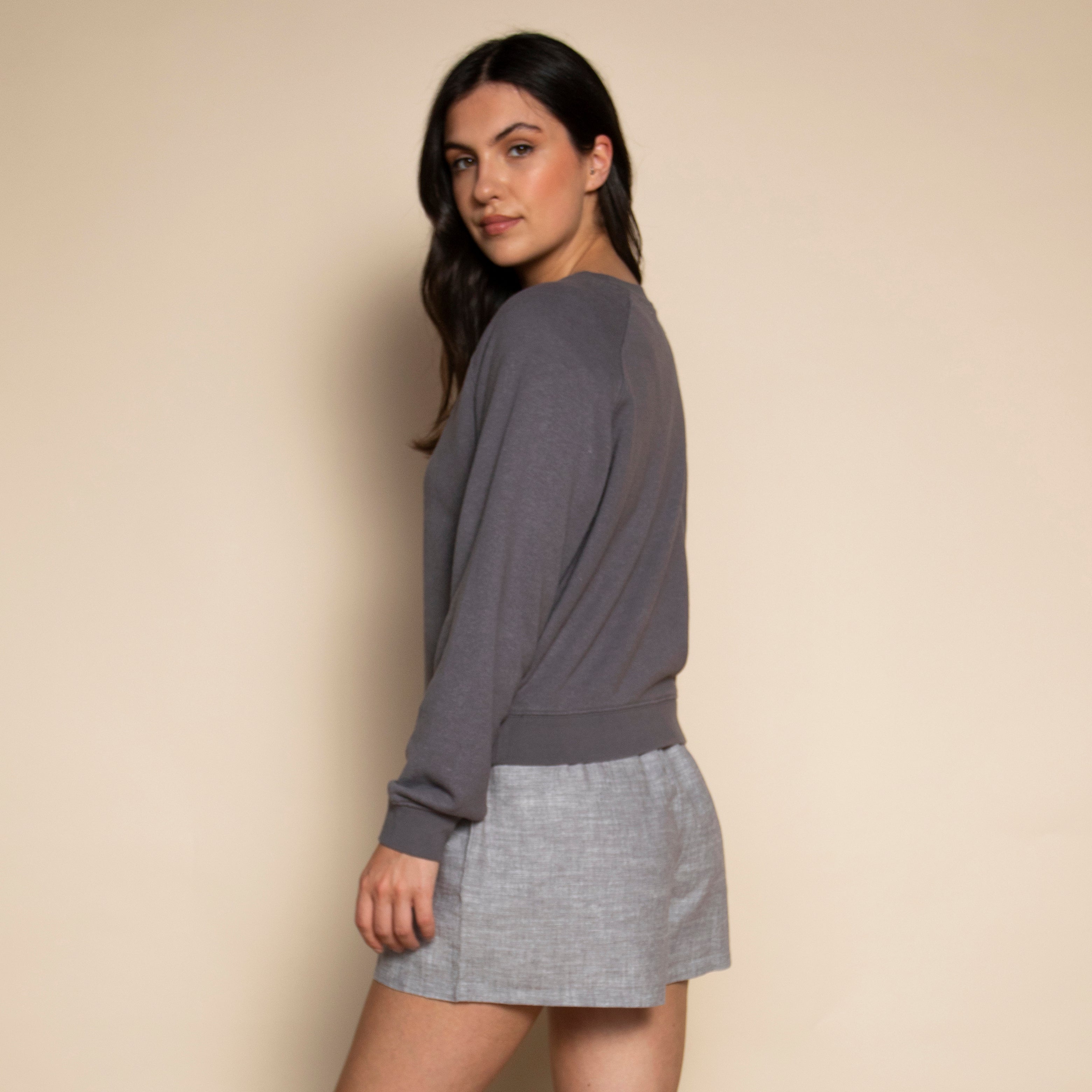 Charcoal Women's Perfect Cropped Sweatshirt