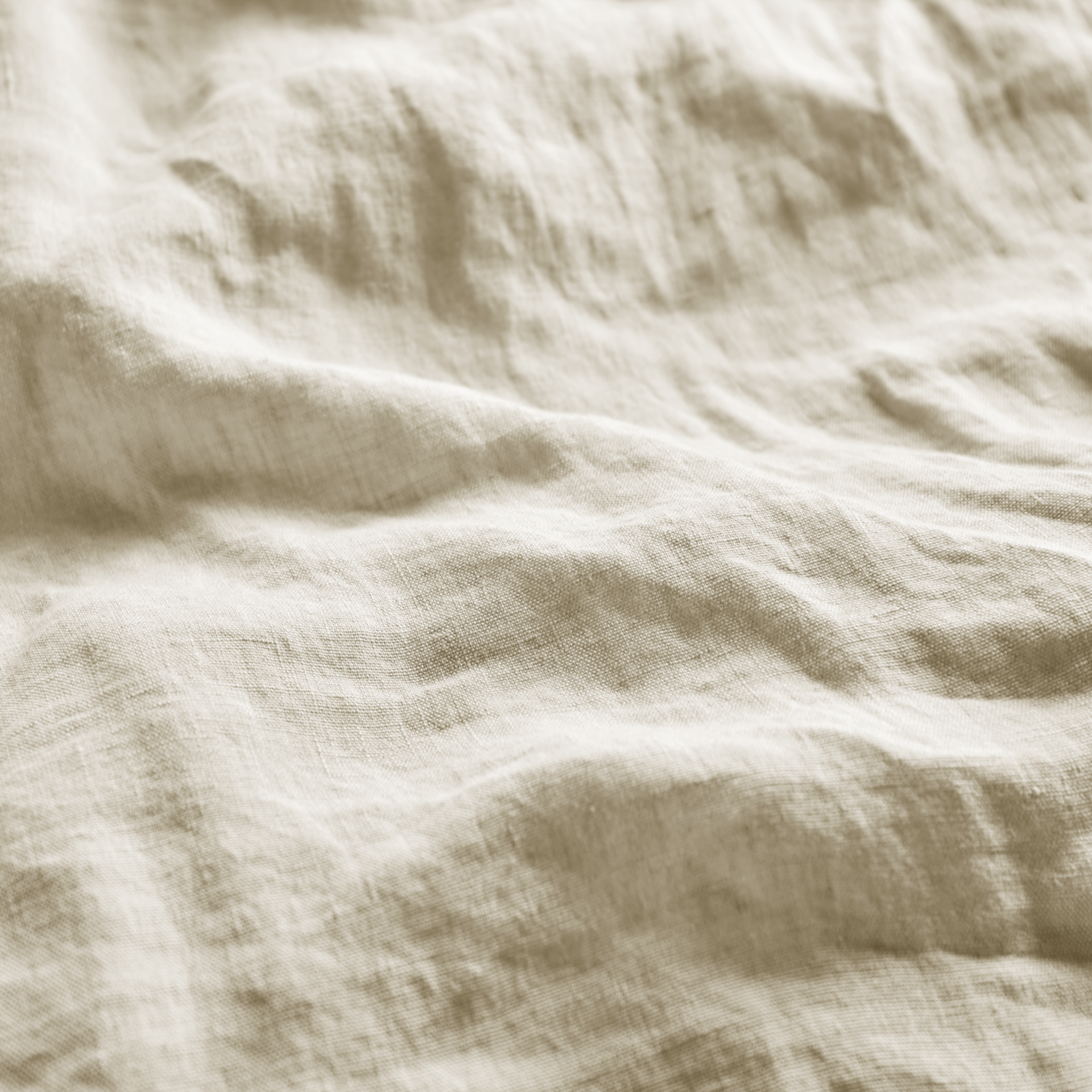 Almond Linen Fitted Sheet