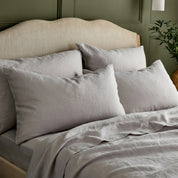 Dove Grey Linen Flat Sheet