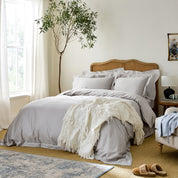 Dove Grey Edged Duvet Cover