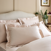 Dusky Pink Edged Pillowcase Pair