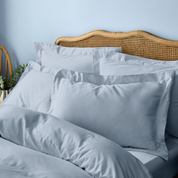 Sky Blue Edged Pillowcase Pair
