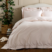 Dusky Pink Edged Bedding Set