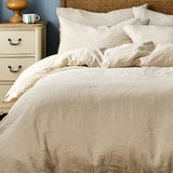Almond Linen Duvet Cover