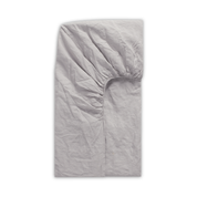 Dove Grey Linen Fitted Sheet
