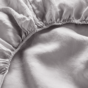 Dove Grey Linen Fitted Sheet